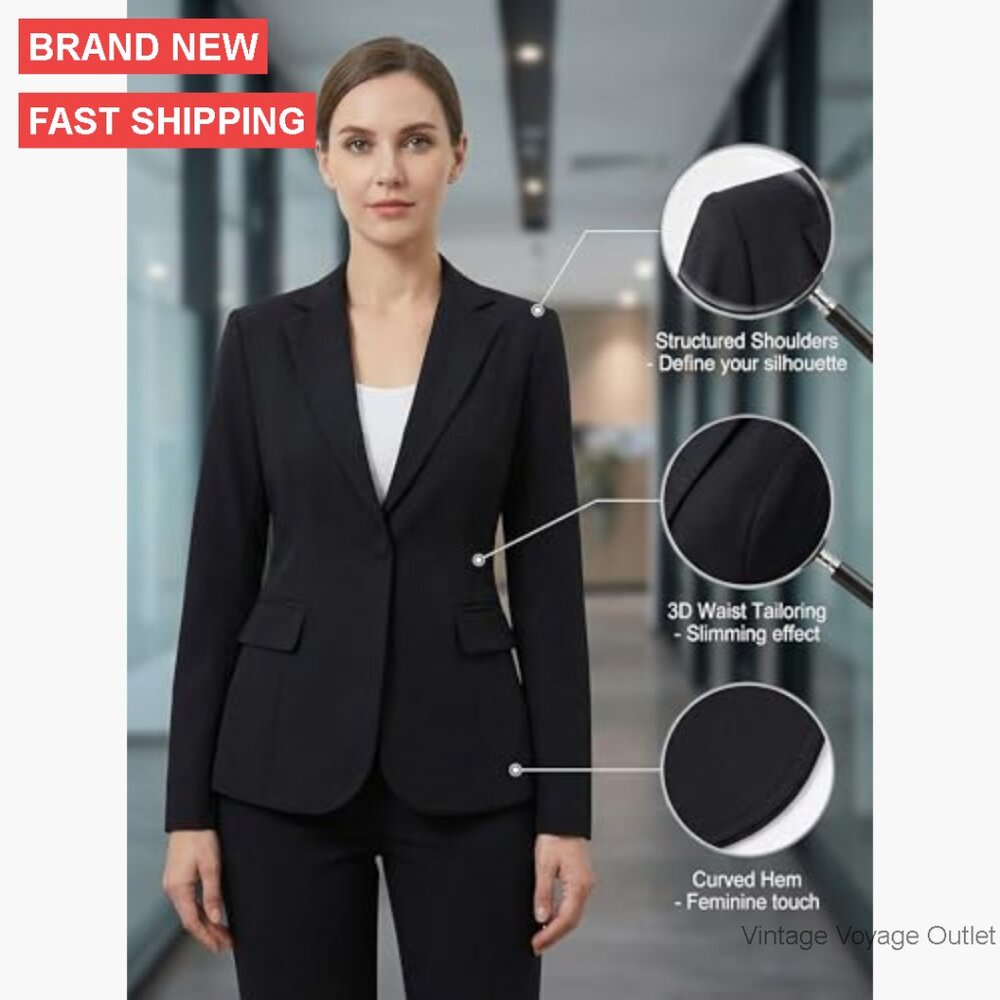 Women's Solid Blazer For Office Work Business Cas… - image 6